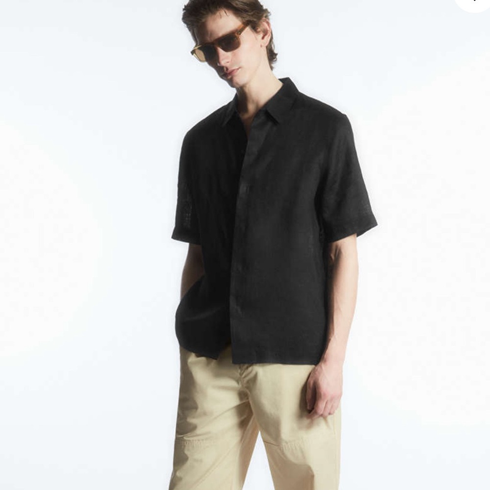 COS short sleeve linen button up